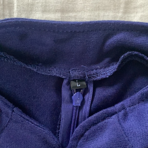 Indigo blue trumpet pencil wiggle dress keyhole L - Picture 10 of 11